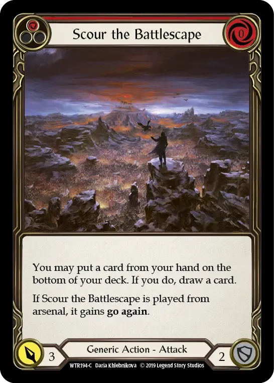 Scour the Battlescape (Red) — Welcome to Rathe — Flesh and Blood