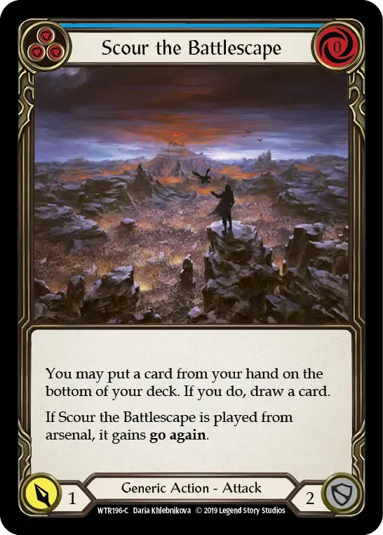 Scour the Battlescape (Blue) — Welcome to Rathe — Flesh and Blood