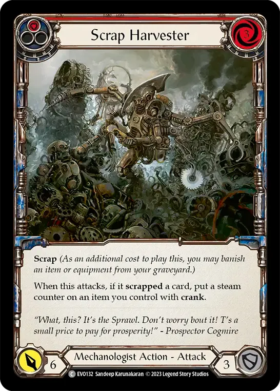 Scrap Harvester (Red) — Bright Lights — Flesh and Blood