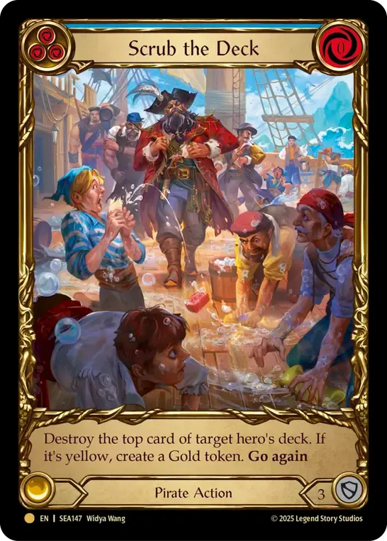 Scrub the Deck (Blue) — High Seas - Treasure Pack — Flesh and Blood