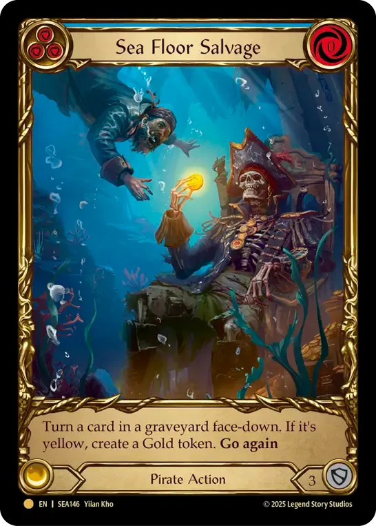 Sea Floor Salvage (Blue) — High Seas - Treasure Pack — Flesh and Blood