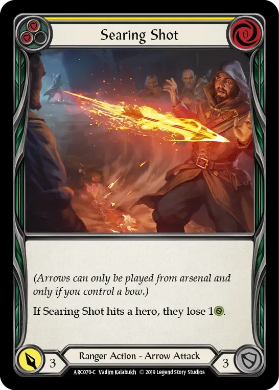 Searing Shot (Yellow) — Arcane Rising — Flesh and Blood
