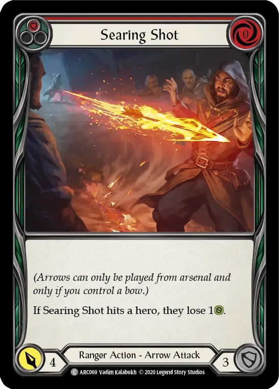 Searing Shot (Red) — Arcane Rising - Unlimited — Flesh and Blood