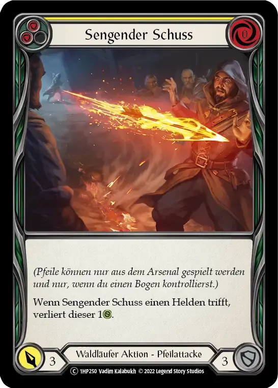 Searing Shot (Yellow) — History Pack 1 - Black Label — Flesh and Blood