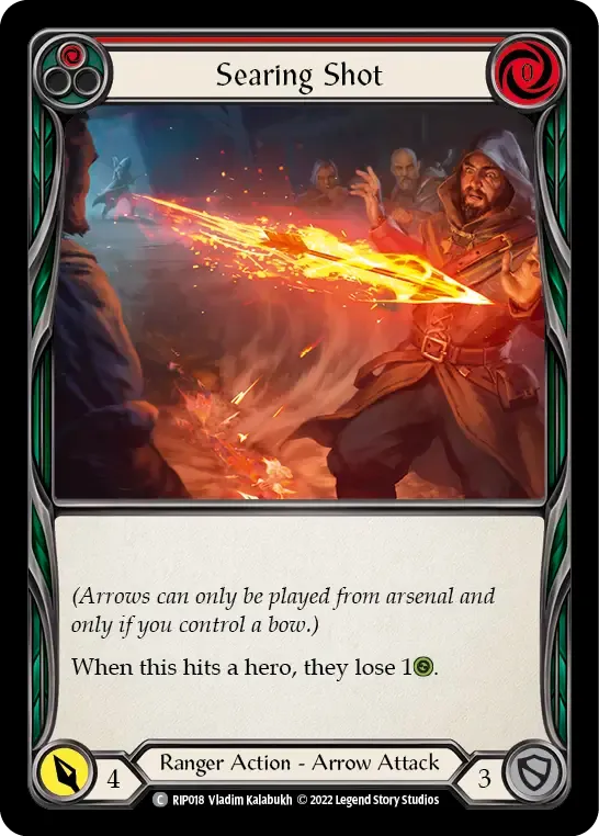 Searing Shot (Red) — Riptide - Blitz Deck — Flesh and Blood