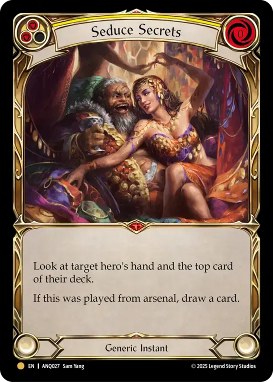 Seduce Secrets (Yellow) — Compendium of Rathe - Antiquity Pack — Flesh and Blood