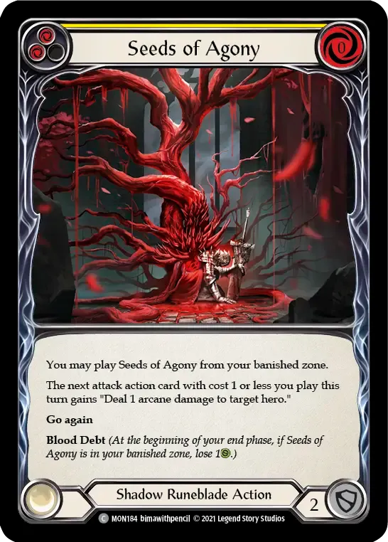 Seeds of Agony (Yellow) — Monarch — Flesh and Blood