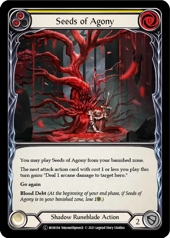 Seeds of Agony (Yellow) — Monarch - Unlimited — Flesh and Blood