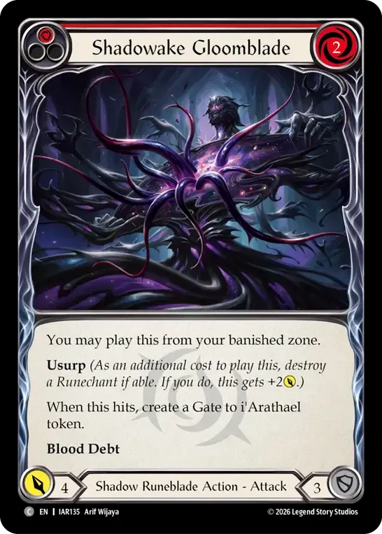 Lamesombre de sillage d’ombre — Usurp the Shadow Throne — Flesh and Blood