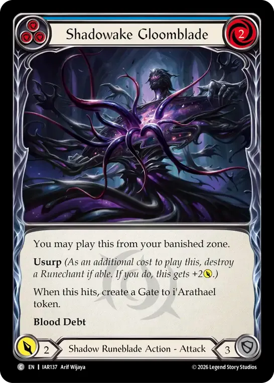 Lamesombre de sillage d’ombre — Usurp the Shadow Throne — Flesh and Blood