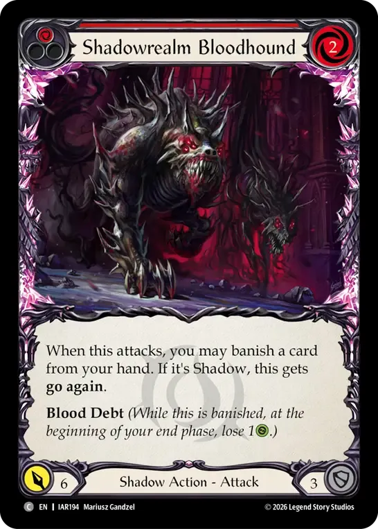 Shadowrealm Bloodhound (Red) — Usurp the Shadow Throne — Flesh and Blood