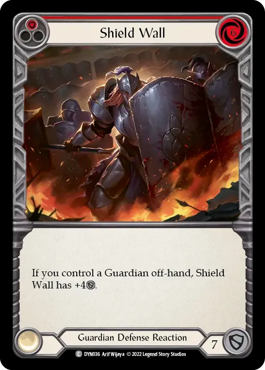 Shield Wall (Red) — Dynasty — Flesh and Blood