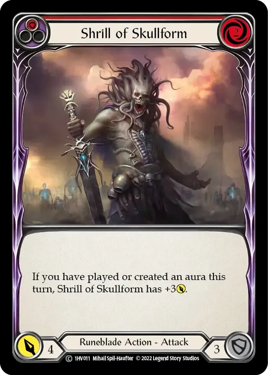 Shrill of Skullform (Red) — Viserai - Blitz Deck — Flesh and Blood