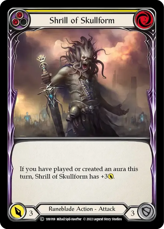 Shrill of Skullform (Yellow) — Viserai - Blitz Deck — Flesh and Blood