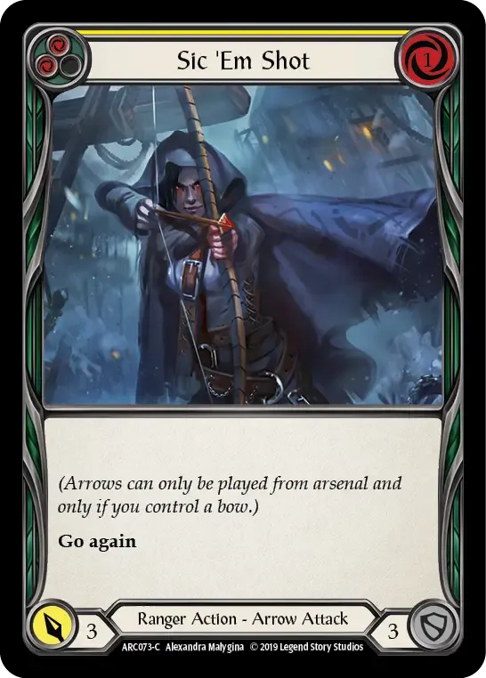 Sic 'Em Shot (Yellow) from Arcane Rising - Flesh and Blood