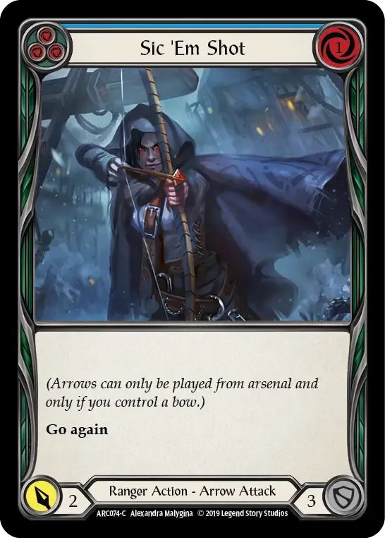 Sic 'Em Shot (Blue) — Arcane Rising — Flesh and Blood