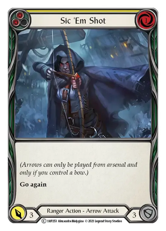 Sic 'Em Shot (Yellow) — History Pack 1 — Flesh and Blood