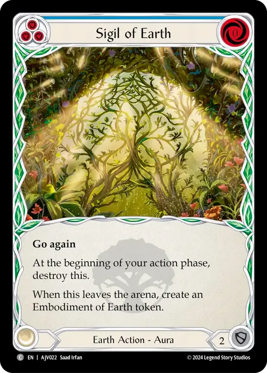 Sigil of Earth (Blue) — Armory Deck Origins - Jarl Vetreiði — Flesh and Blood