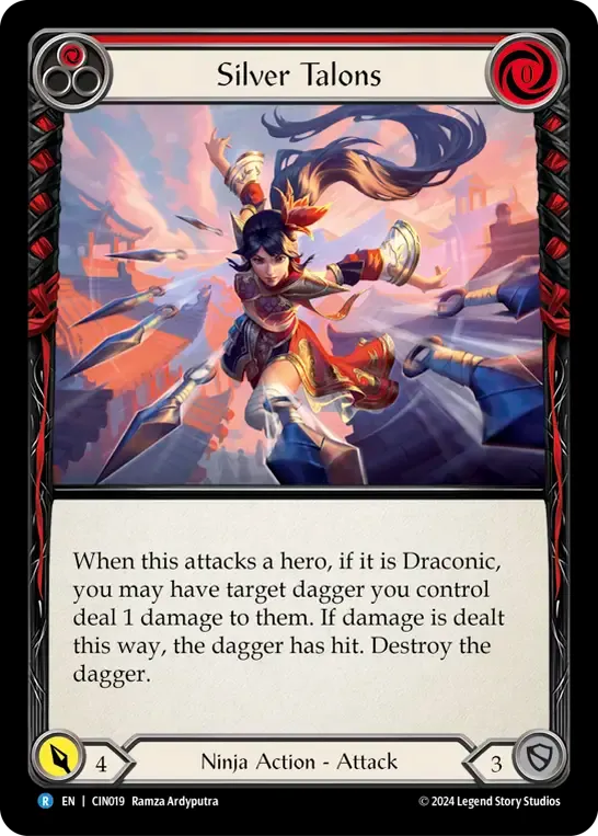 Silver Talons (Red) — The Hunted Blitz Deck - Cindra — Flesh and Blood