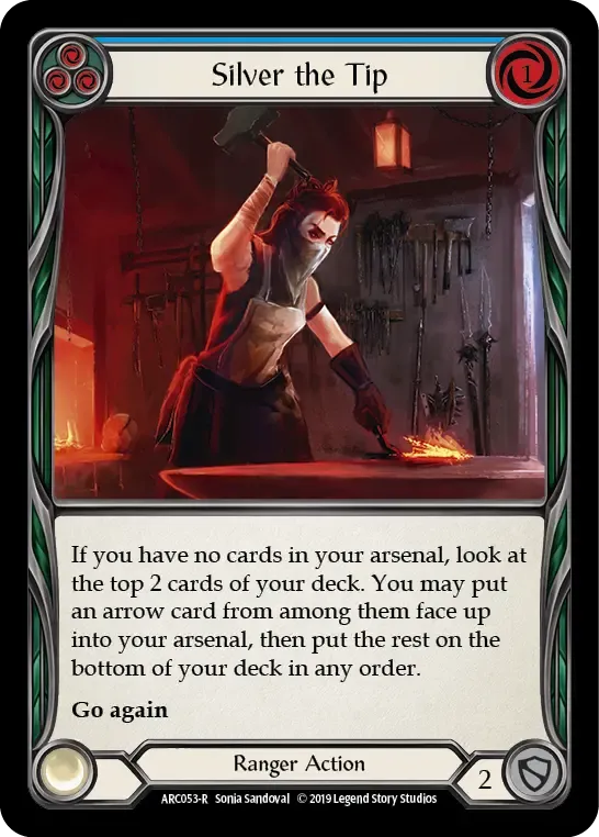 Silver the Tip (Blue) from Arcane Rising - Flesh and Blood