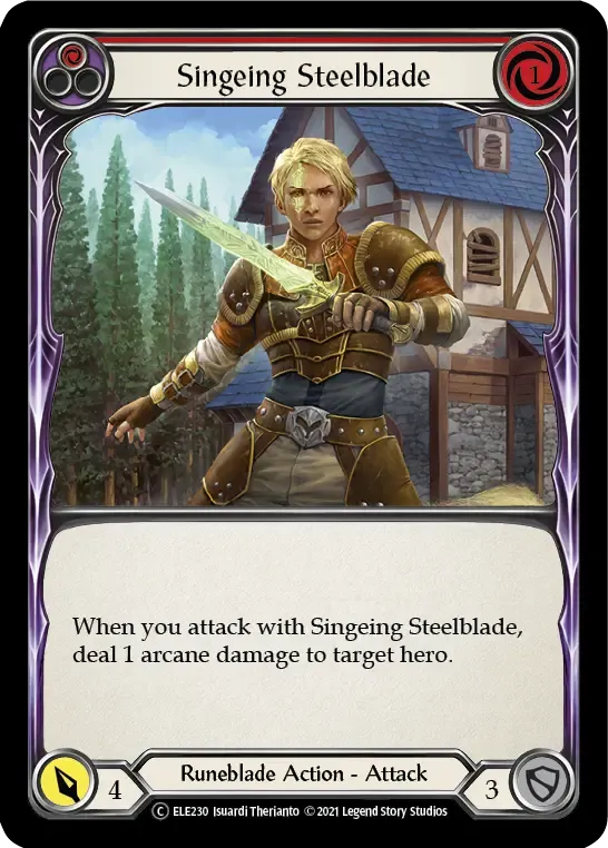 Singeing Steelblade (Red) from Tales of Aria - Unlimited - Flesh and Blood