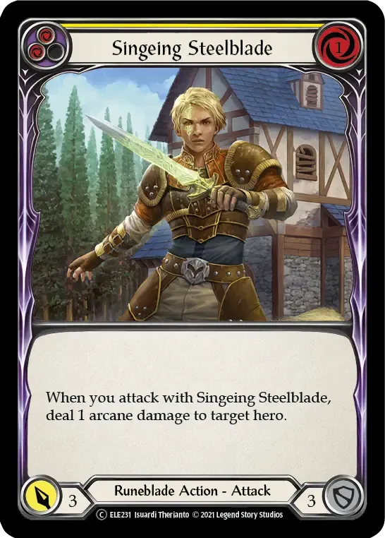Singeing Steelblade (Yellow) — Tales of Aria - Unlimited — Flesh and Blood
