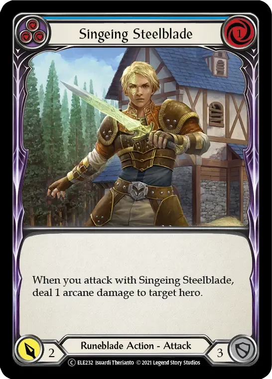 Singeing Steelblade (Blue) — Tales of Aria - Unlimited — Flesh and Blood