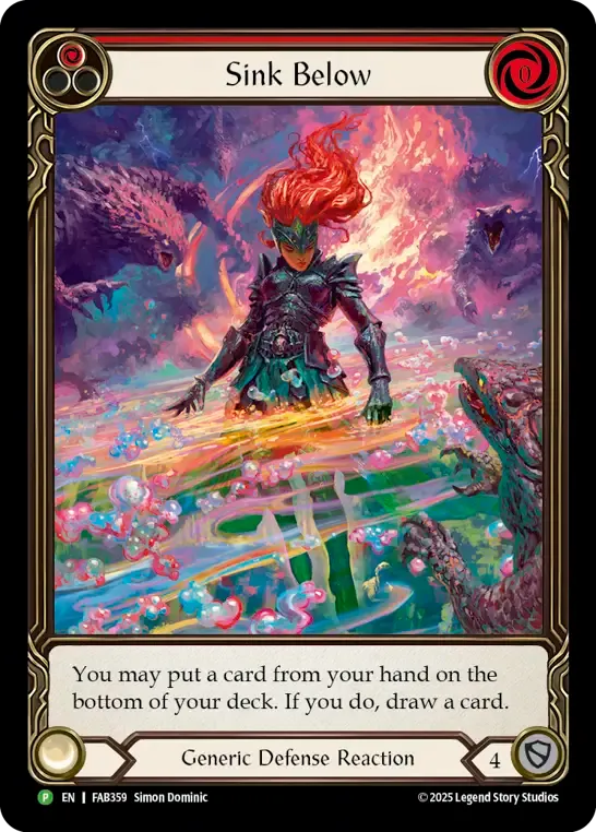 Sink Below (Red) from Flesh and Blood: Promo Cards - Flesh and Blood
