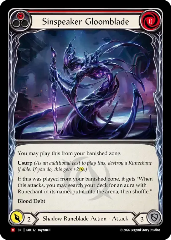 Lamesombre de prédicant de péchés — Usurp the Shadow Throne — Flesh and Blood