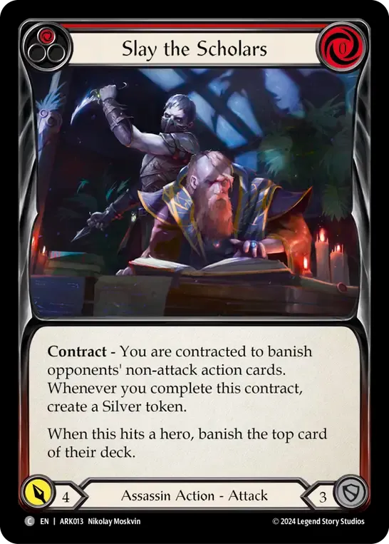 Slay the Scholars (Red) — The Hunted Blitz Deck - Arakni — Flesh and Blood