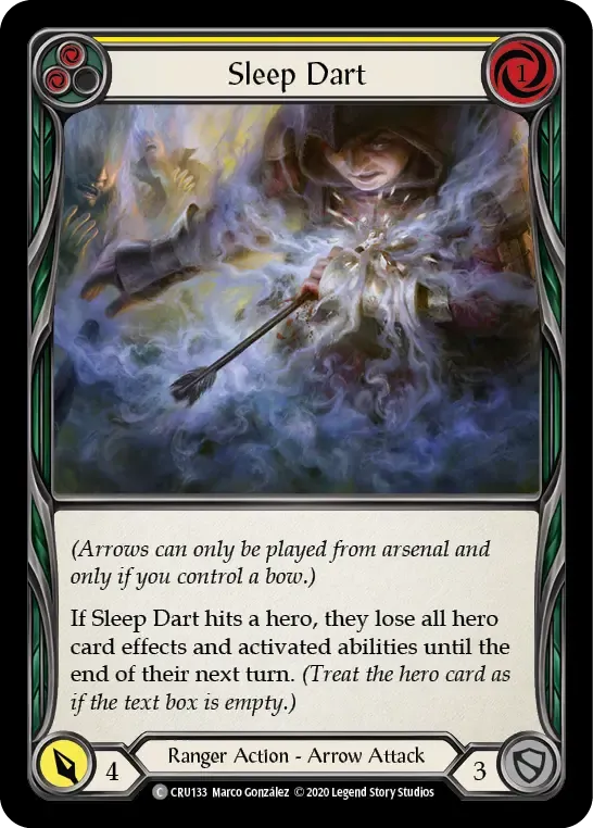 Sleep Dart (Yellow) from Crucible of War - Flesh and Blood