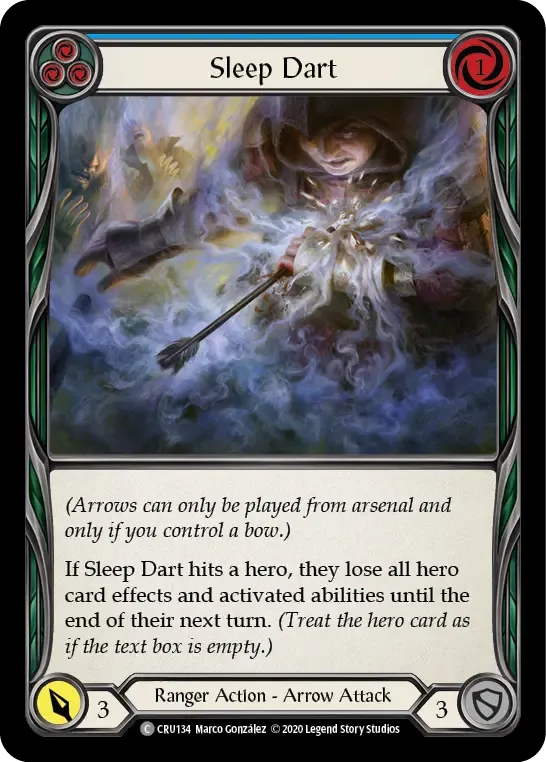 Sleep Dart (Blue) — Crucible of War — Flesh and Blood
