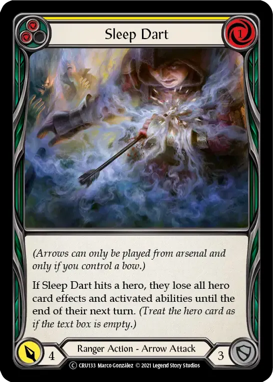Sleep Dart (Yellow) — Crucible of War - Unlimited — Flesh and Blood