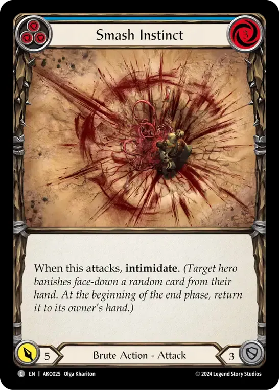 Smash Instinct (Blue) from Armory Deck - Kayo, Armed and Dangerous - Flesh and Blood