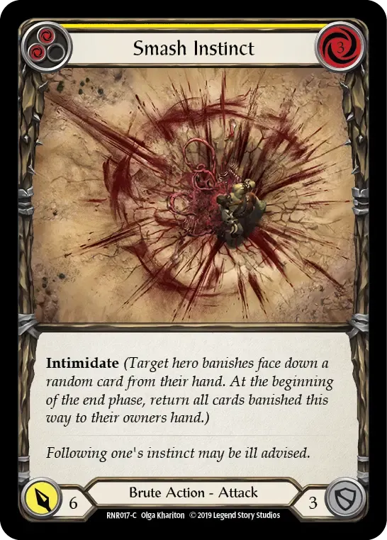Smash Instinct (Yellow) — Rhinar, Reckless Rampage - Hero Deck — Flesh and Blood