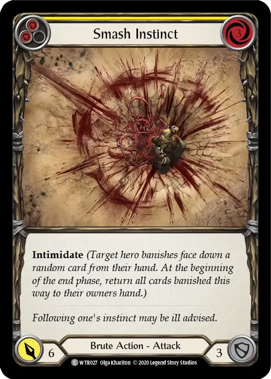 Smash Instinct (Yellow) — Welcome to Rathe - Unlimited — Flesh and Blood