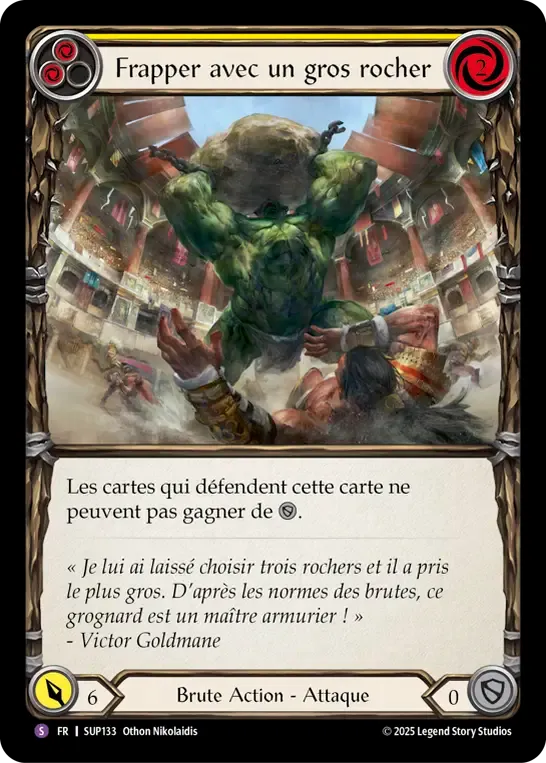 Frapper avec un gros rocher — Super Slam — Flesh and Blood