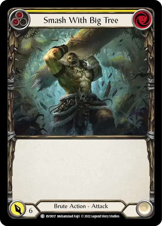 Smash with Big Tree (Yellow) — Classic Battles: Rhinar vs Dorinthea — Flesh and Blood