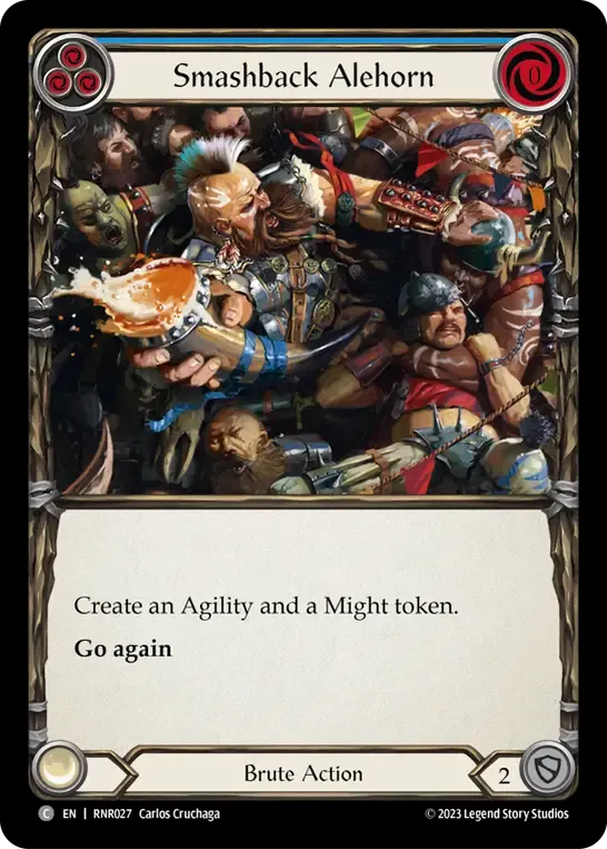 Smashback Alehorn (Blue) — Rhinar - Heavy Hitters Blitz Deck — Flesh and Blood