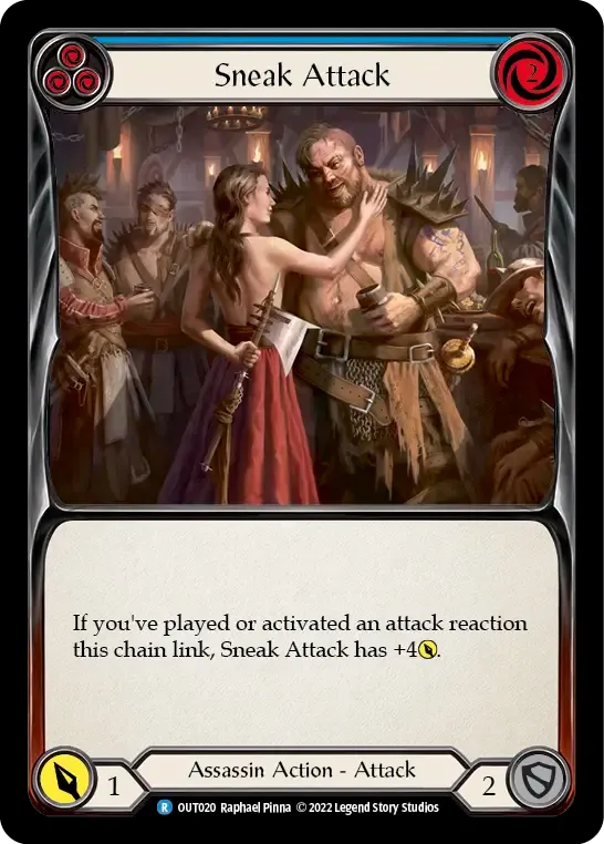 Sneak Attack (Blue) — Outsiders — Flesh and Blood