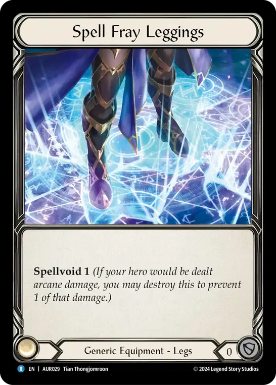 Spell Fray Leggings — 1st Strike - Aurora — Flesh and Blood