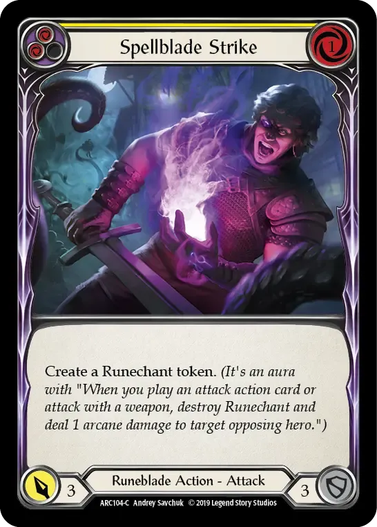 Spellblade Strike (Yellow) — Arcane Rising — Flesh and Blood