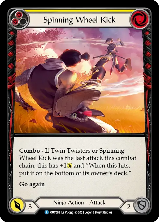 Spinning Wheel Kick (Yellow) — Outsiders — Flesh and Blood
