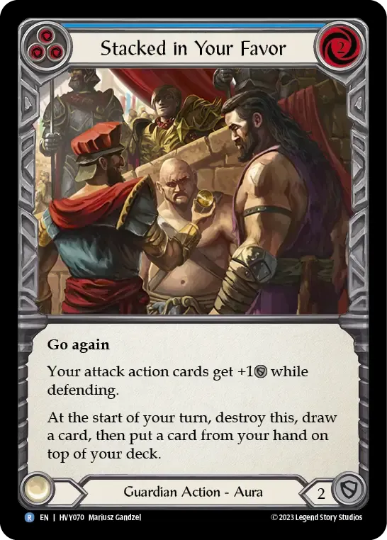 Stacked in Your Favor (Blue) from Heavy Hitters - Flesh and Blood