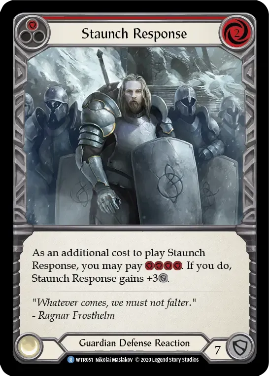 Staunch Response (Red) — Welcome to Rathe - Unlimited — Flesh and Blood