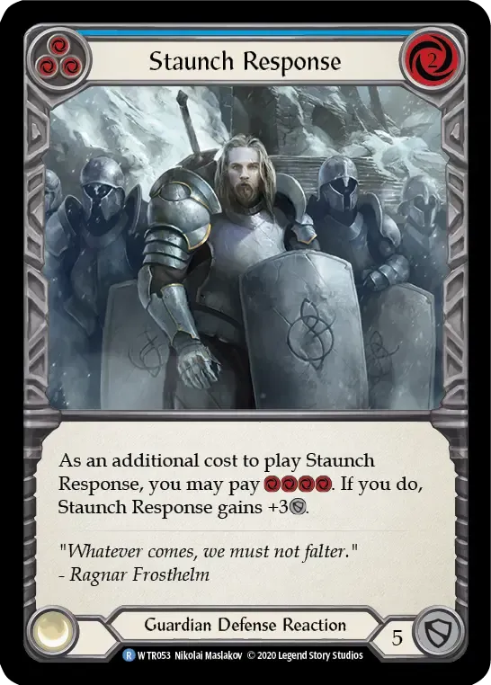 Staunch Response (Blue) — Welcome to Rathe - Unlimited — Flesh and Blood