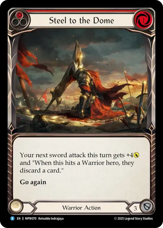 Steel to the Dome (Red) — Mastery Pack Warrior — Flesh and Blood