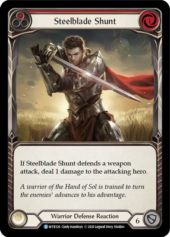 Steelblade Shunt (Red) — Welcome to Rathe - Unlimited — Flesh and Blood