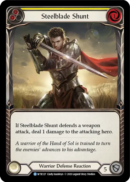 Steelblade Shunt (Yellow) — Welcome to Rathe - Unlimited — Flesh and Blood