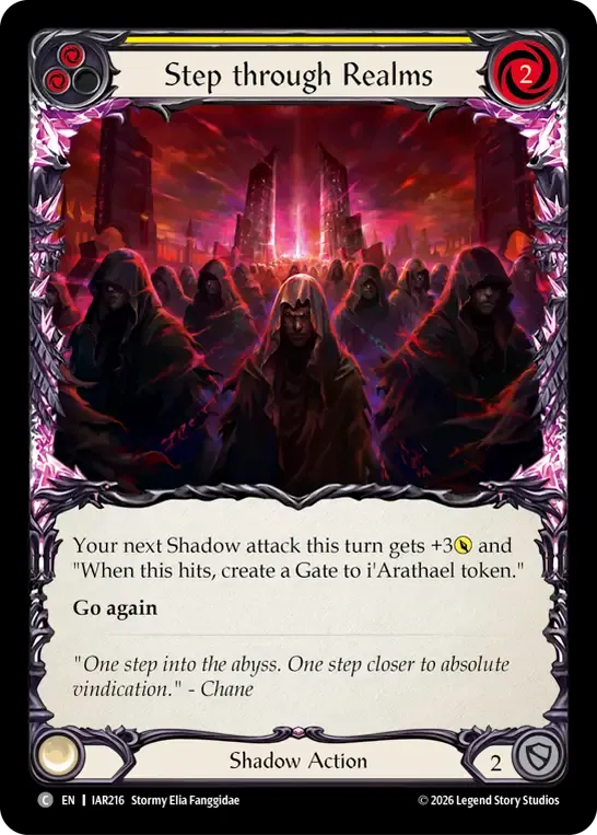 Step through Realms (Yellow) — Usurp the Shadow Throne — Flesh and Blood